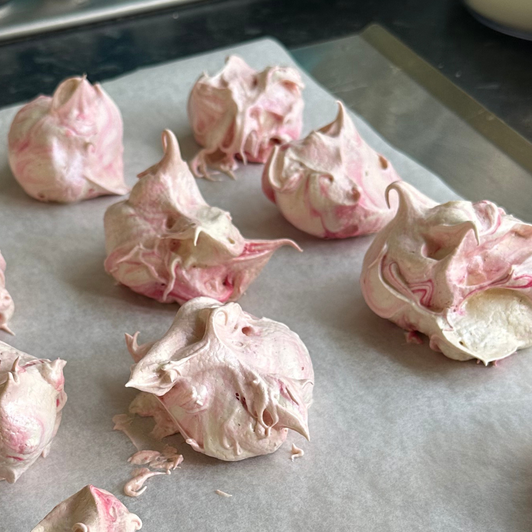 Raspberry Swirl Meringue